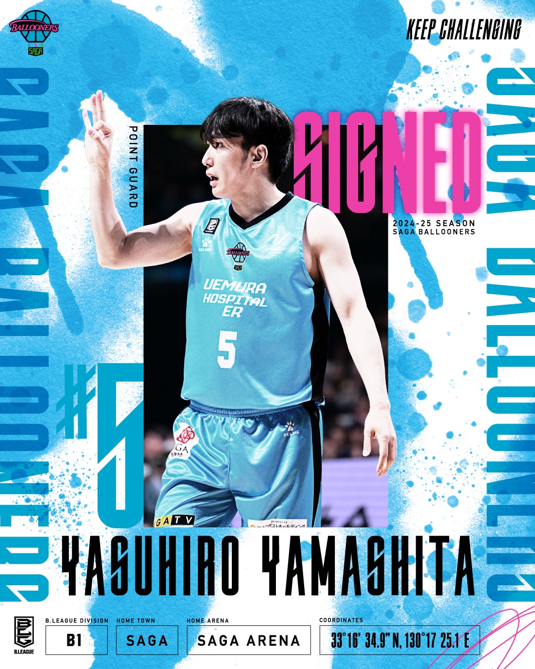 【非売品】Bリーグ佐賀バルーナーズ お知らせ】 2025-26シーズン ユニフォームデザイン決定および